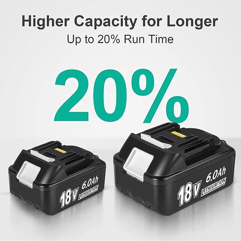 마키타 BL1860 BL1850B BL1850 BL1840 BL1830 스크루드라이버 배터리 충전기, 18V 교체 전동 공구 배터리 lxt
