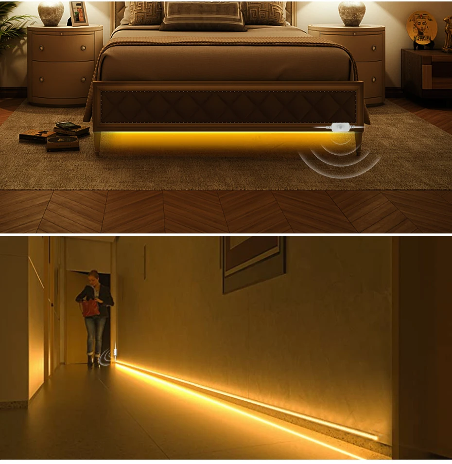 1M 5M 8M 10M 24V COB LED 스트립 캐비닛 조명 (AU EU UK U..