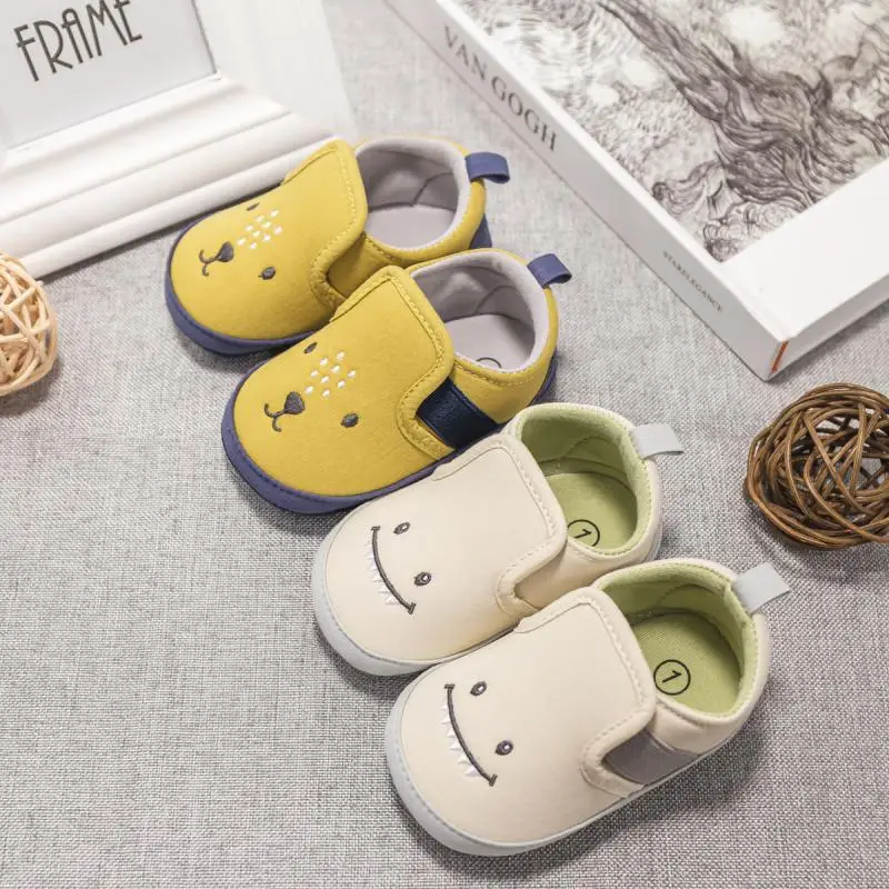 

KIDSUN 2022 New Baby Shoes Infant Boy Casual Shoes Cute Cotton Sole Non-Slip Toddler First Walkers Baby Crib Newborn