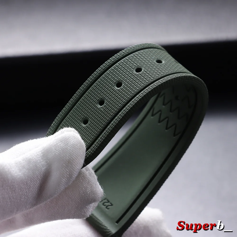 Universal Waterproof FKM Rubber Sport Watch Strap, Quick Release