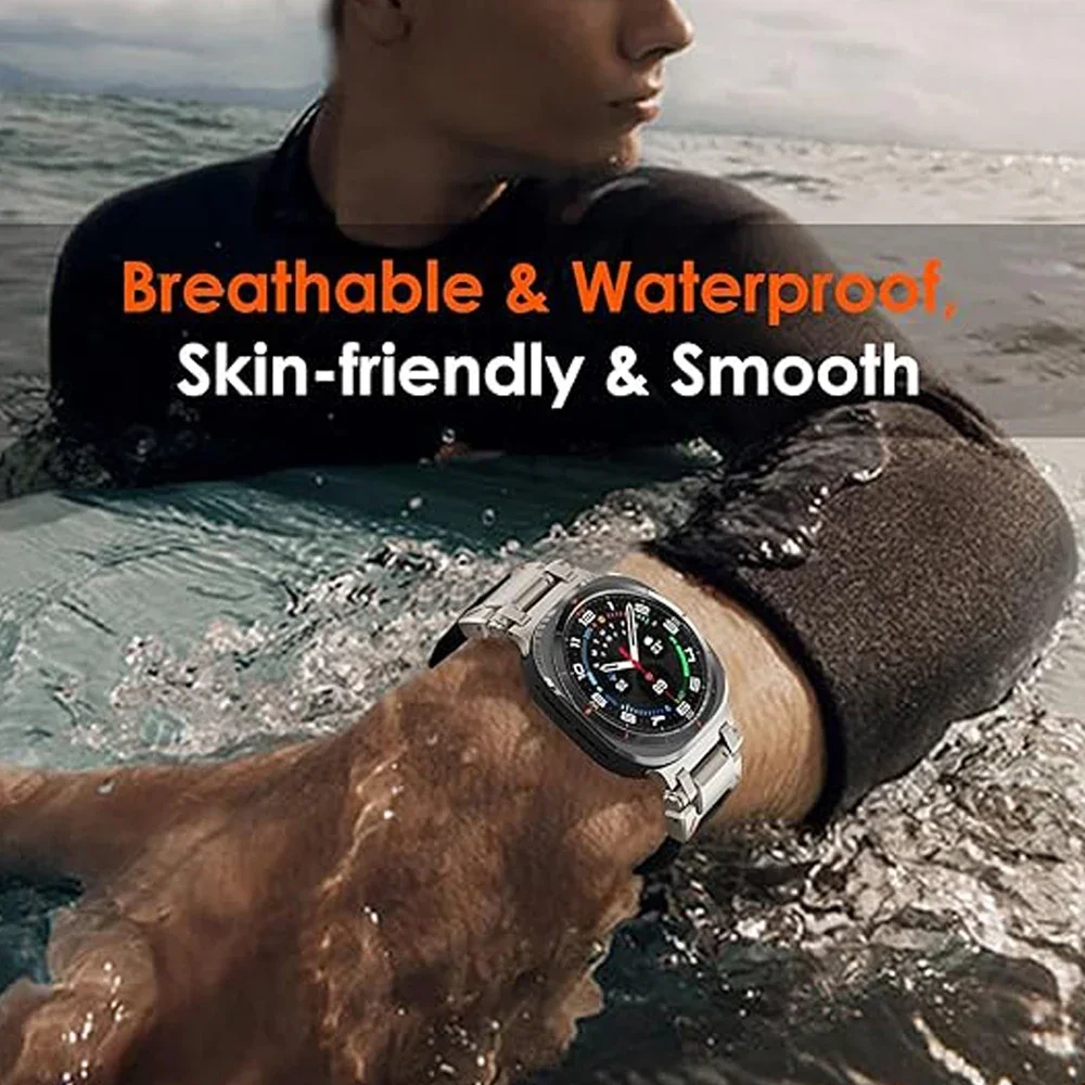 Stainless Steel Sport Bracelet with Rubber Strap