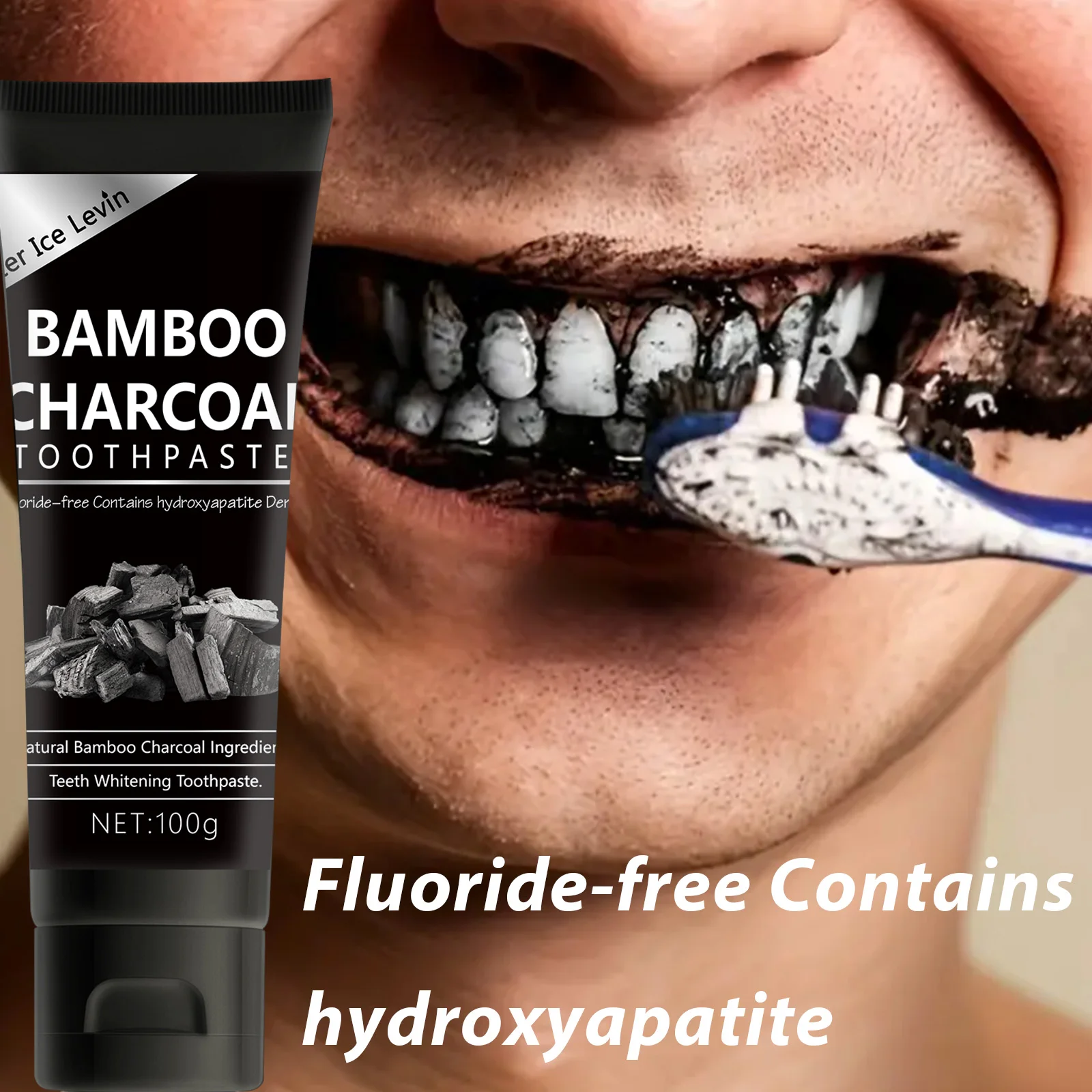 100g Bamboo Charcoal Toothpaste Deep Clean Dispel Smoke Stains Whitening Oral Health Care