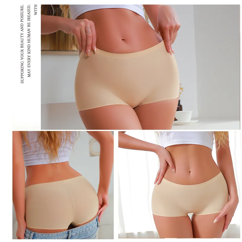 Women Underwear Shorts Safety Shorts Seamless Panties 3Pcs