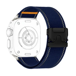 Braided Elastic Nylon Watch Strap Bracelet - 38mm 40mm 41mm (03 midnight blue)