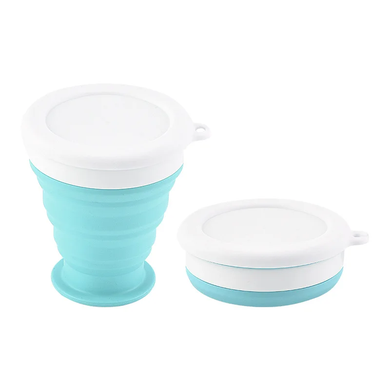 Taza de silicona plegable para café, vaso de mano portátil retráctil, de  grado alimenticio, para agua, 100/200/350ml