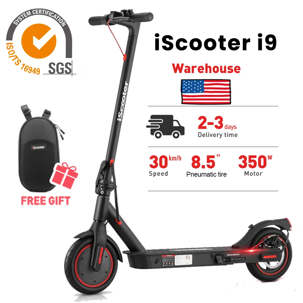 IScooter I9 Pro Adults Electric Scooter Portable 120 Kg Payload Max