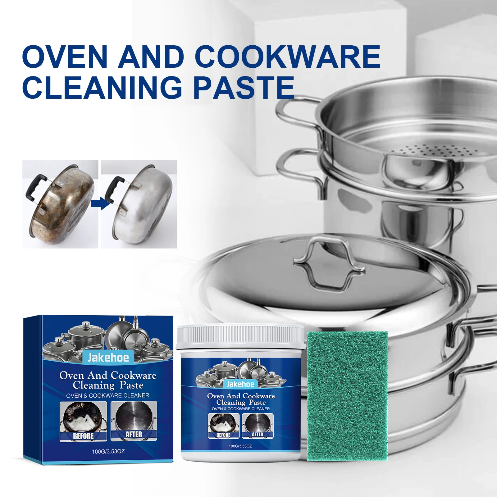 Stainless Steel Cookware Cleaner Paste for Oven and Pot