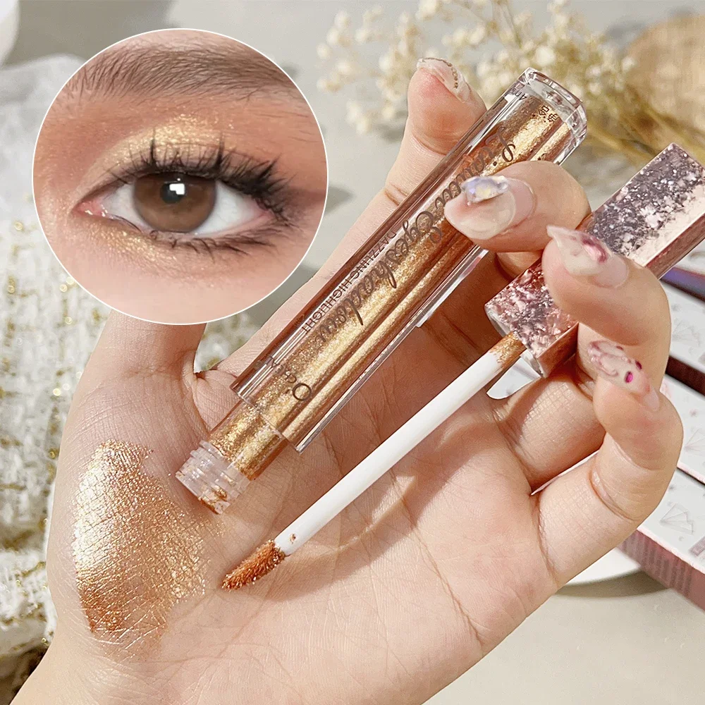 Lasting Glitter Liquid Eye Shadow Pearlescent Sequins Eyeshadow Lying Silkworm Diamond Shimmer Waterproof Eye Makeup Cosmetics