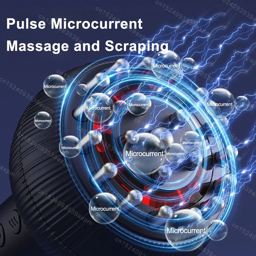 Handheld Electric Cupping Massager Ems Microcurrent Red Light 9 Gears Cupping Machine Negative Pressure Gua Sha Meridian Brush