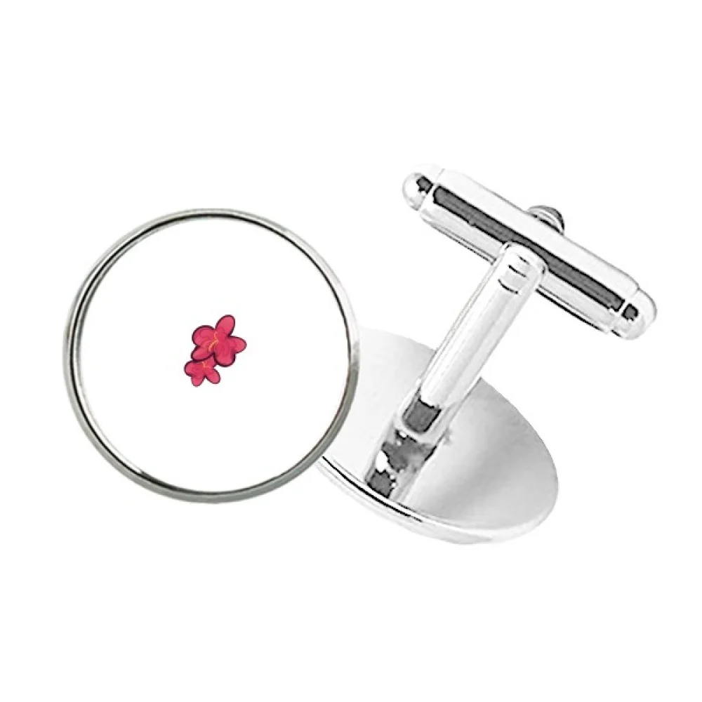 

Korea Hibiscus Flowers Botany Cuff Clip Stud Accessory Cufflinks Sleeve Button