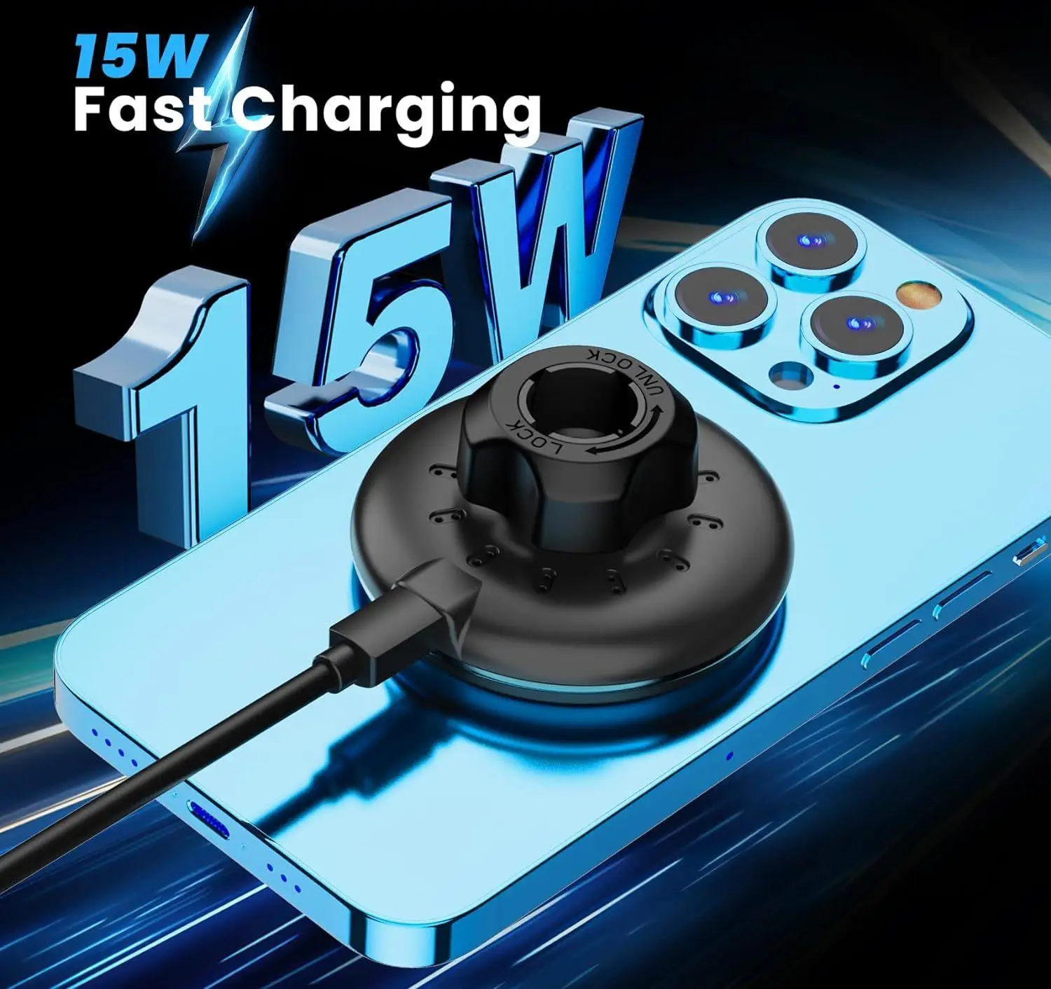 New Car Phone Holder Multifunctional Car Cup Holder Suction Mobile Phone Navigation Holder Magnetic Wireless Charger