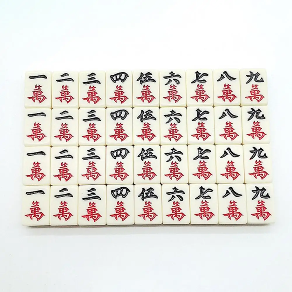 Mini Mahjong Set Miniature Mahjong Tiles Portable Mini Game Set for Travel Home Parties Lightweight for On-the-go