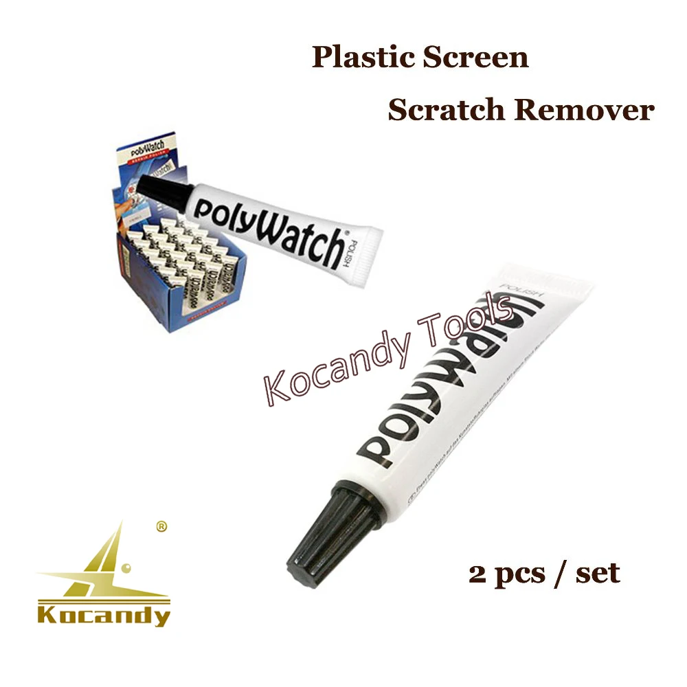 2 PCS POLYWATCH SCRATCH REMOVAL Plastic/Acrylic Watch Crystals Glasses Repair Vintage