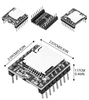 YX5200 DFPlayer Mini MP3 Player Module MP3 Voice Decode Board Supporting TF Card U-Disk IO Serial Port AD Compatible for Arduino