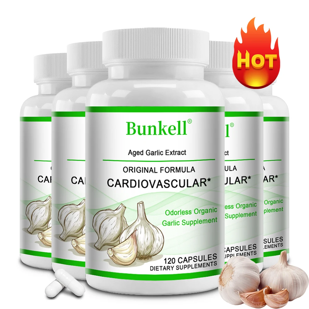 

Bunkell Aged Garlic Extract Capsules, Protect Cardiovascular Health, Formula 30/60/120 Capsules