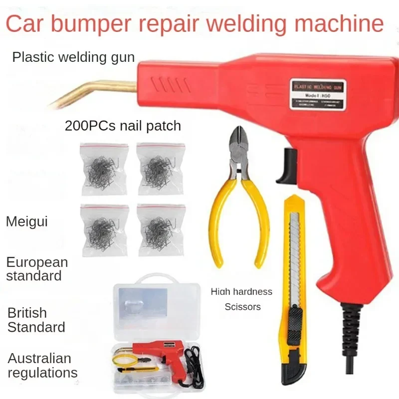 

50W Hot Stapler Plastic Welding Machine Plastic Bumper Soldering Iron Garage Tools Car Bumpers Repair Kits PVC Welder Gun