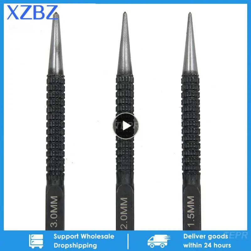 3Pcs Black High-Carbon Steel Center Punch Set 10cm Non Center Punch For Alloy Steel Metal Wood Marking Drilling Tool Center Punches Punches Hand - View #4
