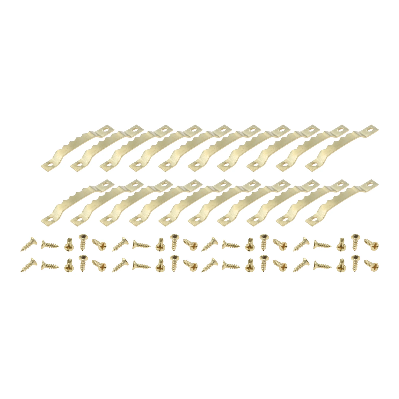 OTOTEC Lot De 100 Crochets De Fixation En Dents De Scie à Double Trou Avec Vis Pour Photo, Peinture à L'huile, Miroir, Cadre De Suspension