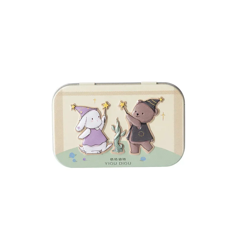 YIGUDIGU Iron Box Eye Shadow Palette Pearlescent Matte Earth Color Highlight Facelift Integrated Plate