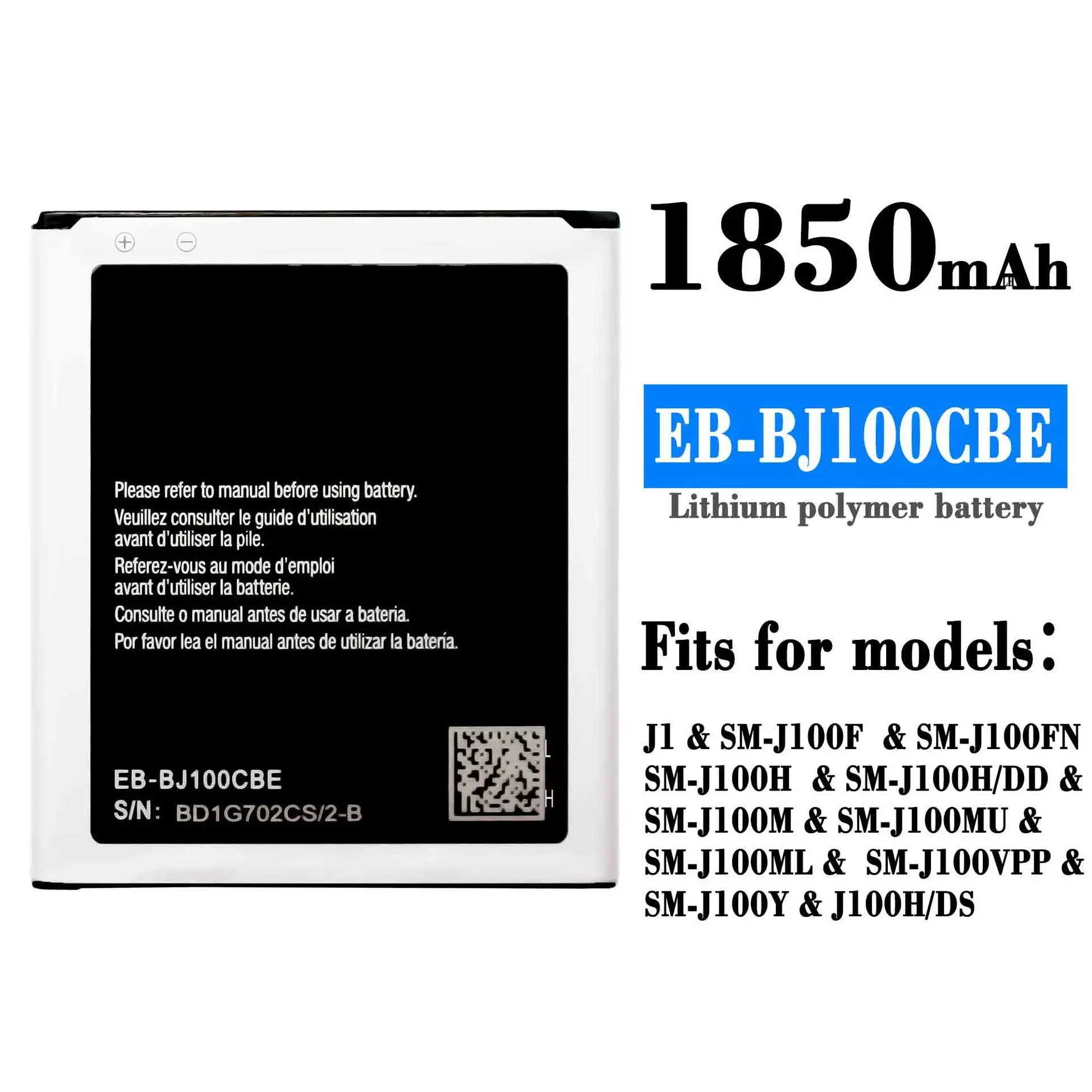 

For SAMSUNG EB-BJ100CBE EB-BJ100BBE Battery Galaxy J1 J100 SM-J100F J100FN J100H J100DD J100Y/DS J100M J100ML Jl00VPP