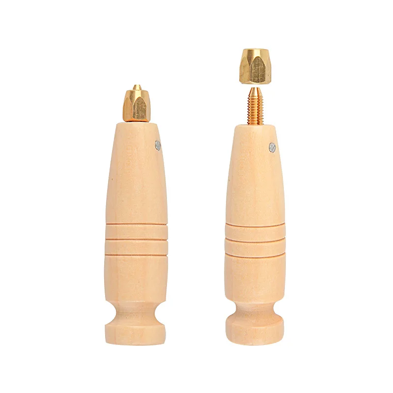 DIY Leather Sewing Awl Needle With Wood Handle Set Canvas Shoe Repairing Tool Kit 1Set leather sewing kit