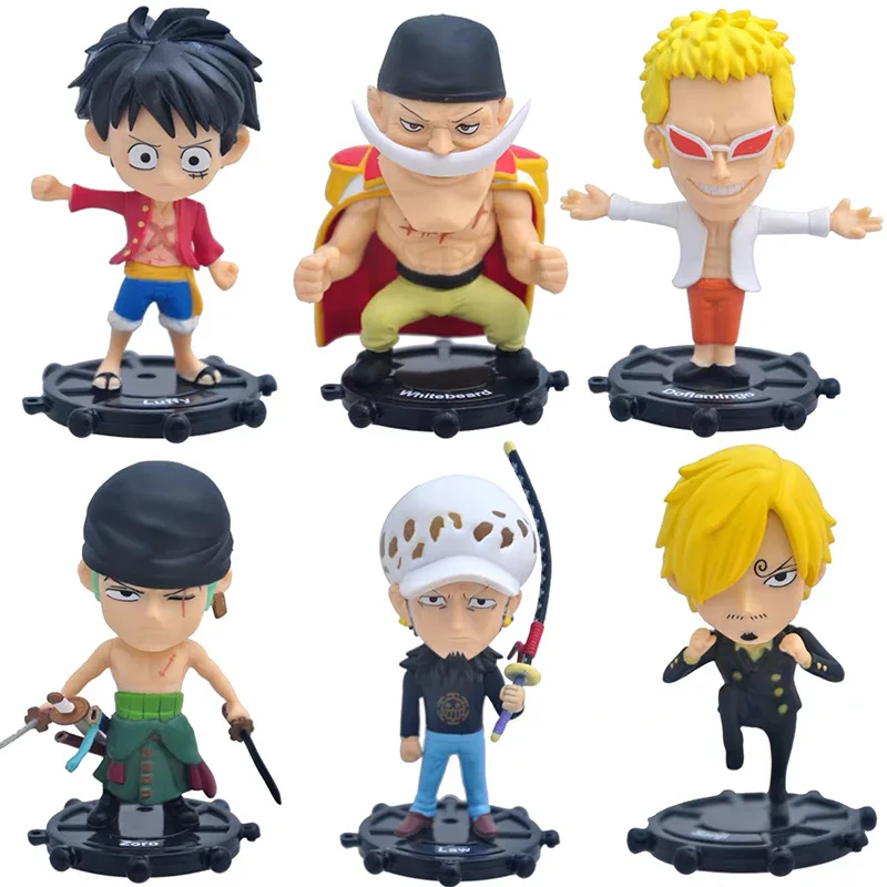 Набор фигурок аниме One Piece, пиратские воины, Обезьяна D, Луффи, искусственные фигурки, Коллекционная модель, игрушки, подарок для детей