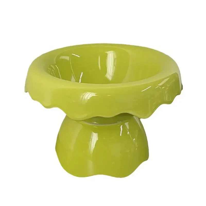 

Горячая Распродажа лепестковая керамическая миска для домашних животных, 2 стиля, съемная миска для воды, товары для защиты шеи