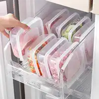 Boîte de conservation alimentaire pour réfrigérateur, conteneur scellé étanche, organisateur de congélateur pour viande, fruits et légumes, 2/5 pièces 2