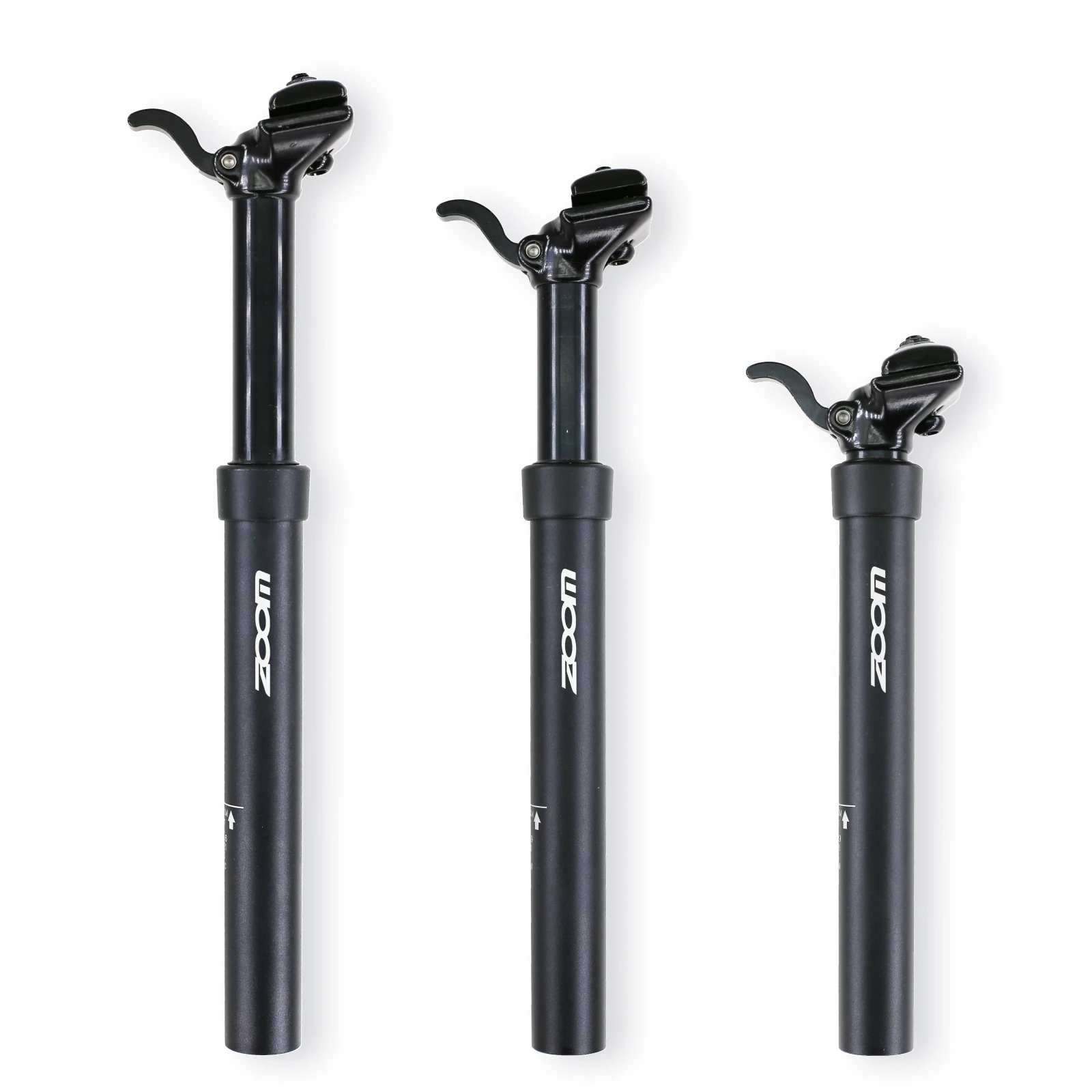 Zoom Dropper Seatpost Manual Control Lever Height Adjustable Seat Post Hydraulic Bicycle 100mm