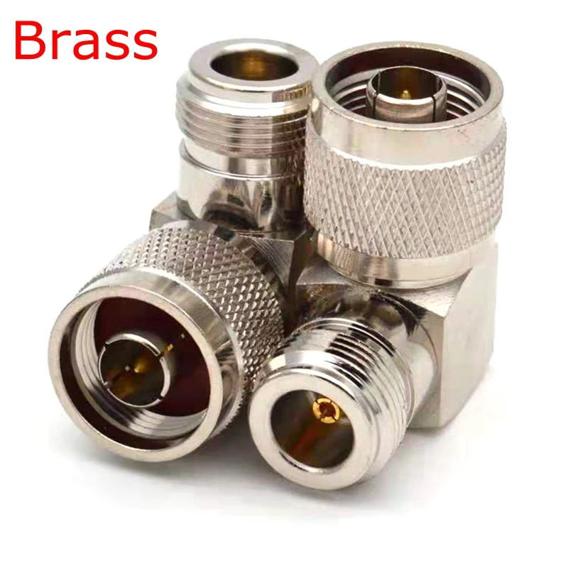 n Macho Plug para n Fêmea Jack Conector 90 ° Graus Ângulo Direito n Macho para n Fêmea rf Coaxial Latão Peças L16