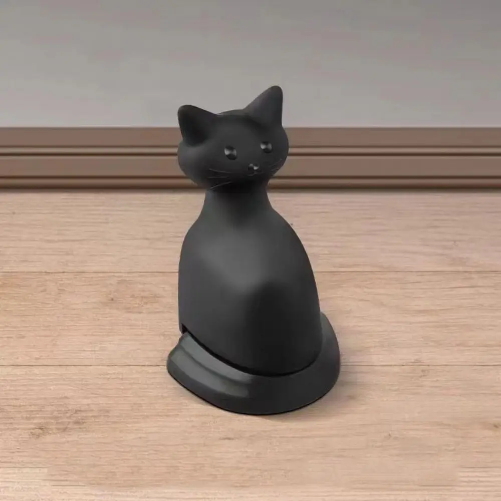 Magnetic Door Stopper Non-punch with Adhesive Sticker Cat Shape Door Suction Anti-collision Reusable