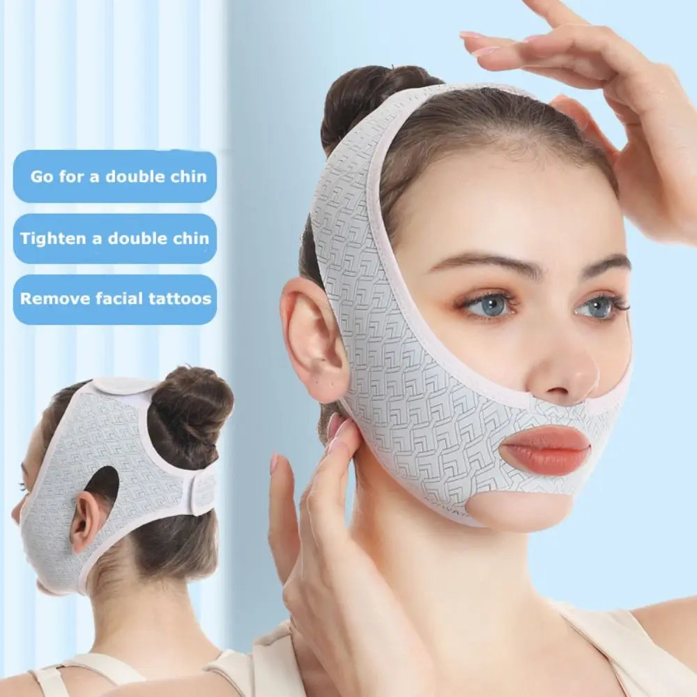 Maschera Facciale Traspirante V-Slim Riduce Il Doppio Mento V-Line Contouring Fasciatura Antirughe Rassodante Strumento Dimagrante
