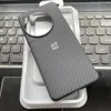 Original Case For OnePlus 12 Case Carbon Sandstone Black Wood Bumper Karbon Protective Cover Case For One Plus 12 5G OPO 2