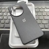 Original Case For OnePlus 12 Case Carbon Sandstone Black Wood Bumper Karbon Protective Cover Case For One Plus 12 5G OPO 2