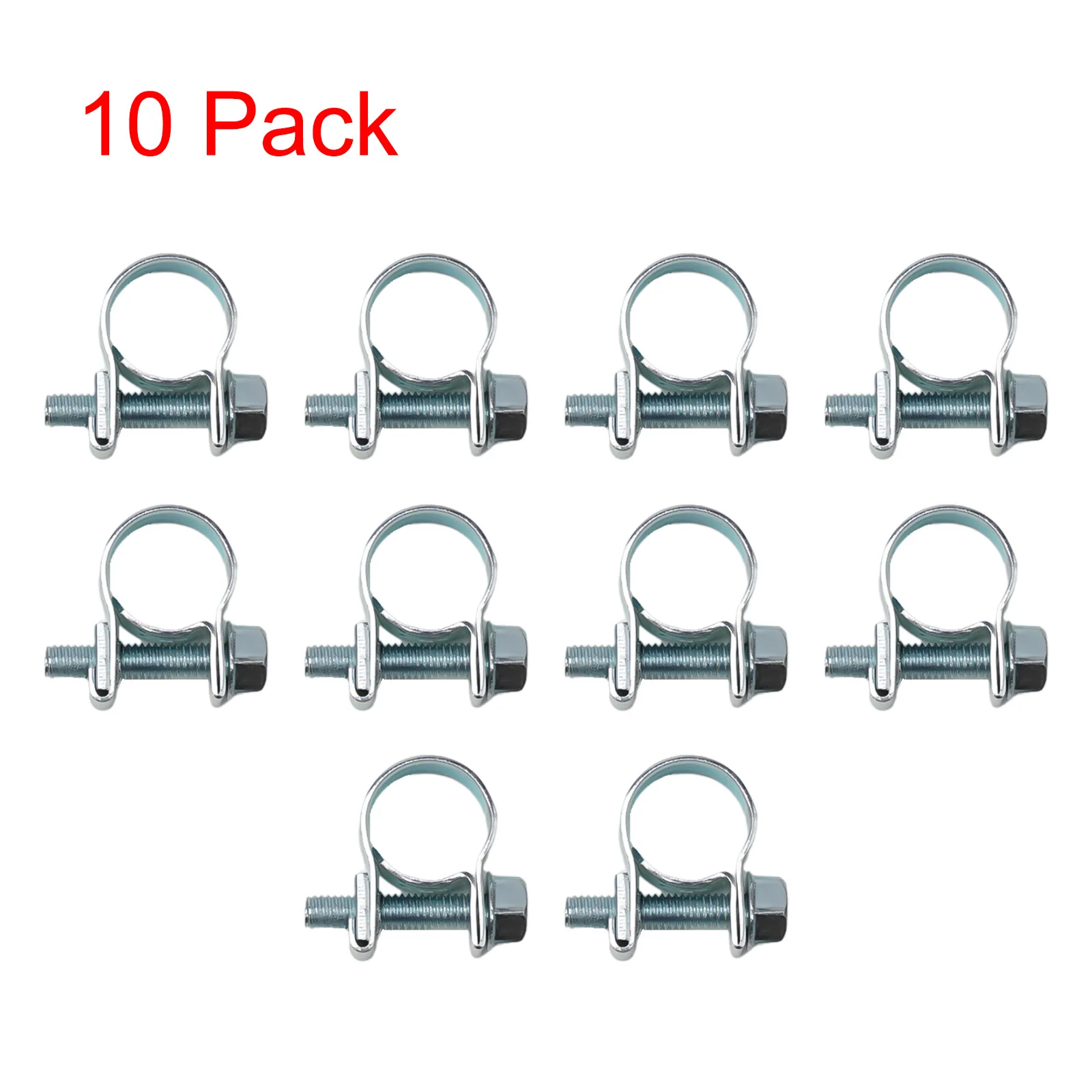 10pcs/pack Hose Clips Fuel Line Kit Small Fuel Line Hose Clips Clamp Diesel Petrol Pipe Coolant Radiator Water Pipe Clamp