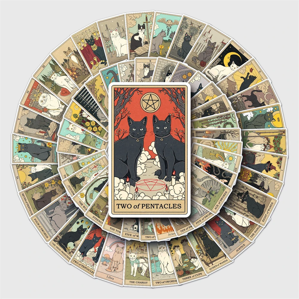 10/50 Pcs Cartoon Tarot Cards Personality Graffiti Sticker Decoration  Skateboard Helmet Suitcase Laptop Thin Waterproof Stickers - Sticker -  AliExpress