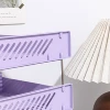 Three-Layer File Holder File Tray Plastic Horizontal File Frame File Organization Information Desktop Storage Rack Desk Storage File Basket Multi-Layer File Rack Folder Storage Box 5