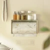 Multifunction Wall Hanging Clear Design Kitchen Tissue Box No Punching Installation Roll Paper Case Bathroom Supplies Waterproof 6