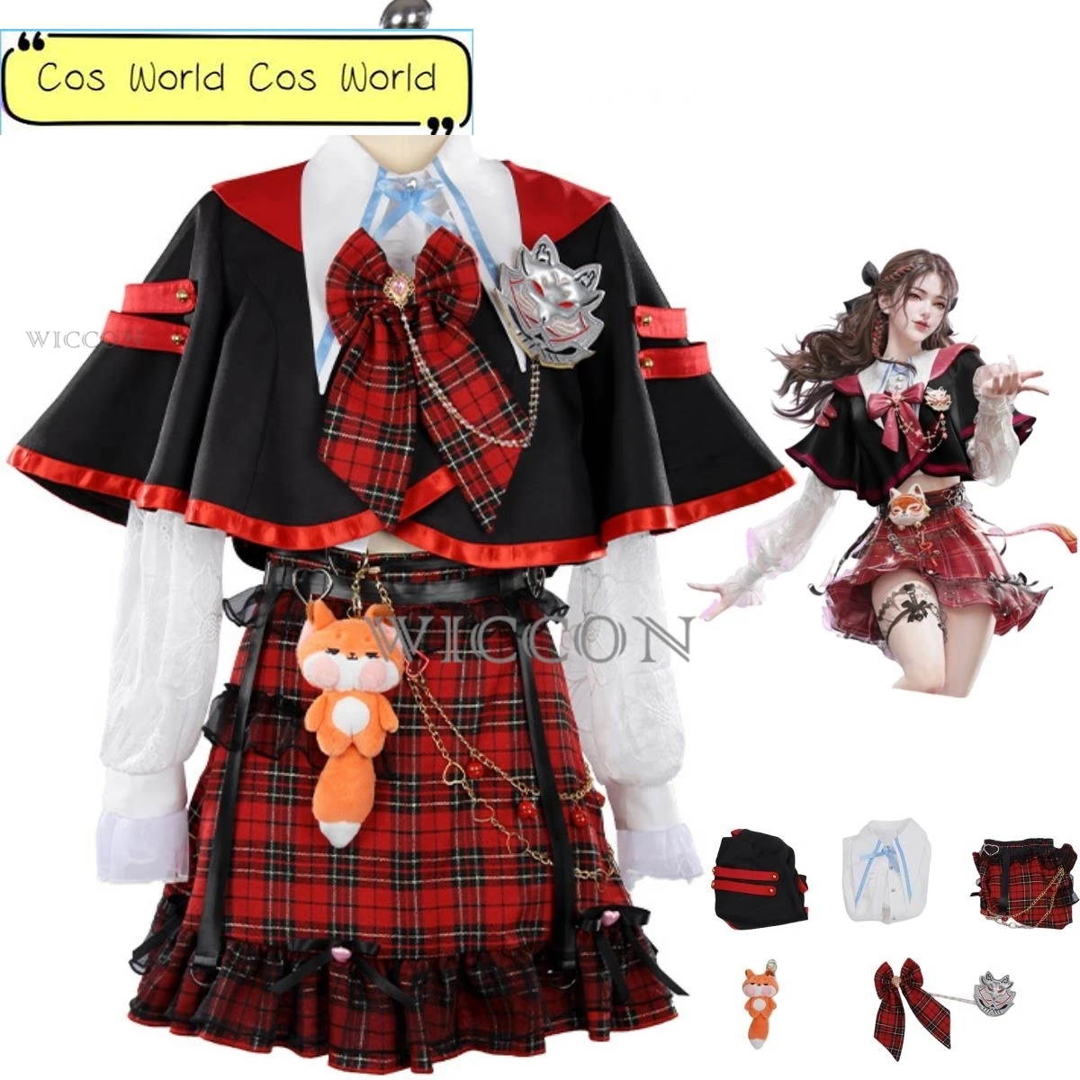 

Game Naraka: Bladepoint Tessa Cosplay Costume Skin Spring Overture Sailor JK School Uniforms Woman Sexy Kawaii Halloween Suit