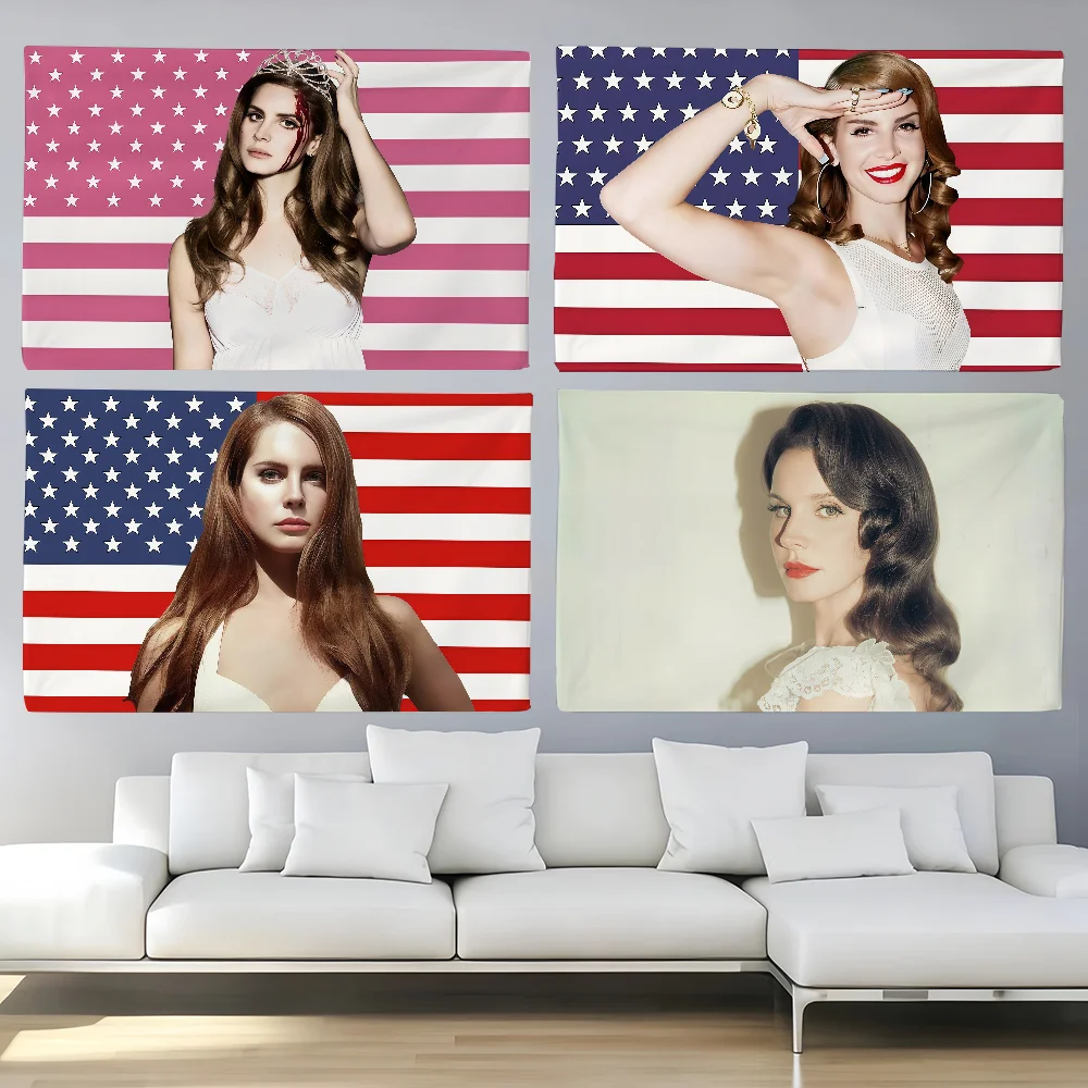 Sängerin L-Lana Del R-Rey Flagge zur Dekoration, für Picknick im Freien, zum Aufhängen, für Zuhause, Camping, Party, Banner