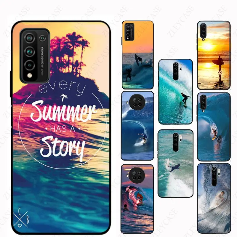 Cover Per Telefono Per Xiaomi Redmi Note13Pro Note12Pro 11Pro 10Pro 9Pro 8Pro 8T K40 12C 10C Custodie Sea Wave Surf Summer Surfing Ocean