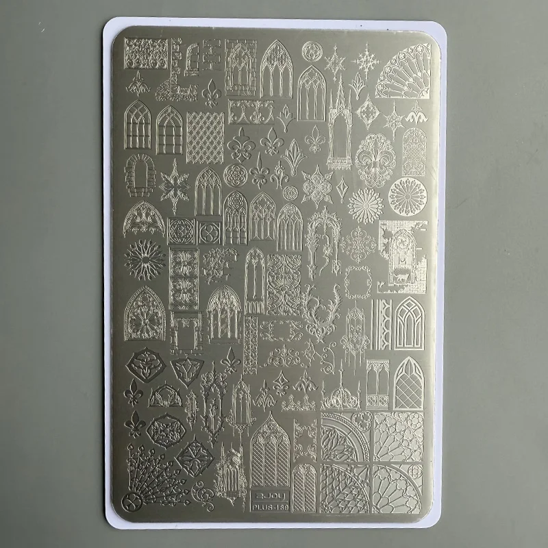 NAIL ART STAMPING PLATES CAVED WINDOW IMAGE PLATES