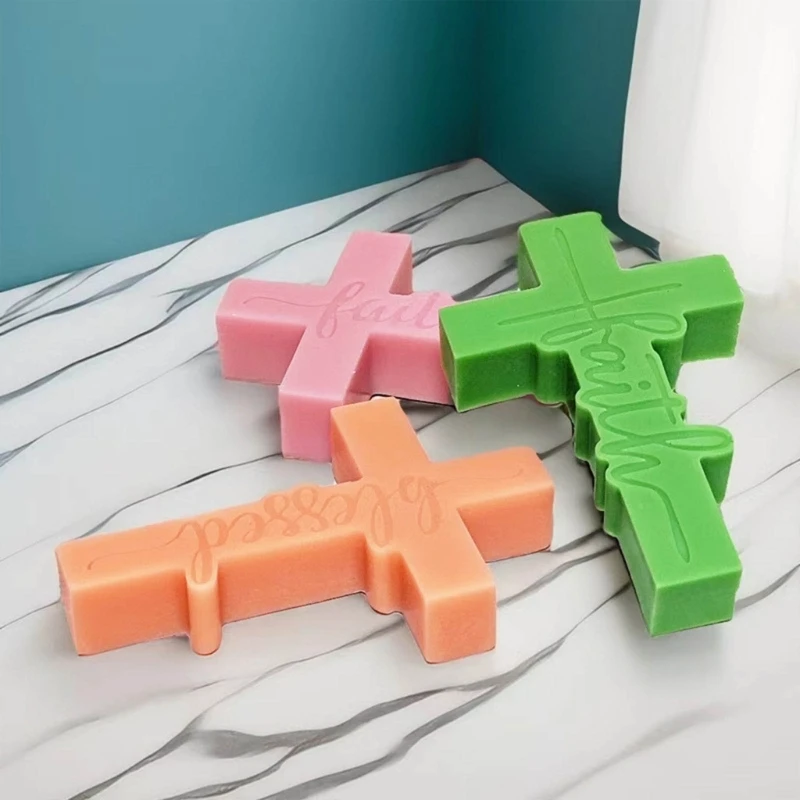 

DIY Крест 3D Ароматерапия Отливки Ручной Работы Силиконовая Глина Ремесла Декор Формы