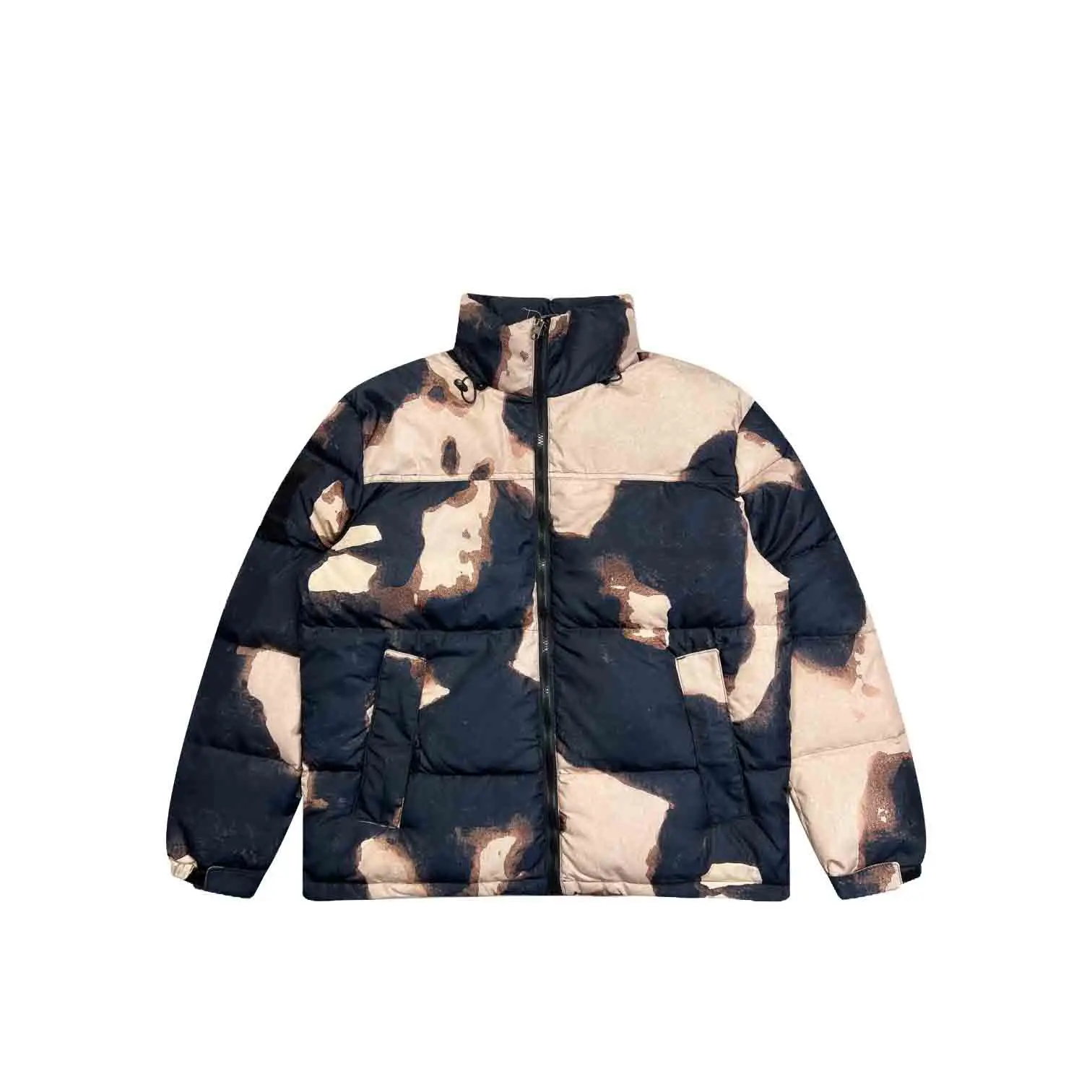 Winter Color Blocking Logo Embroidery Stand Collar Women Men Down Jacket Casual Hooded Down