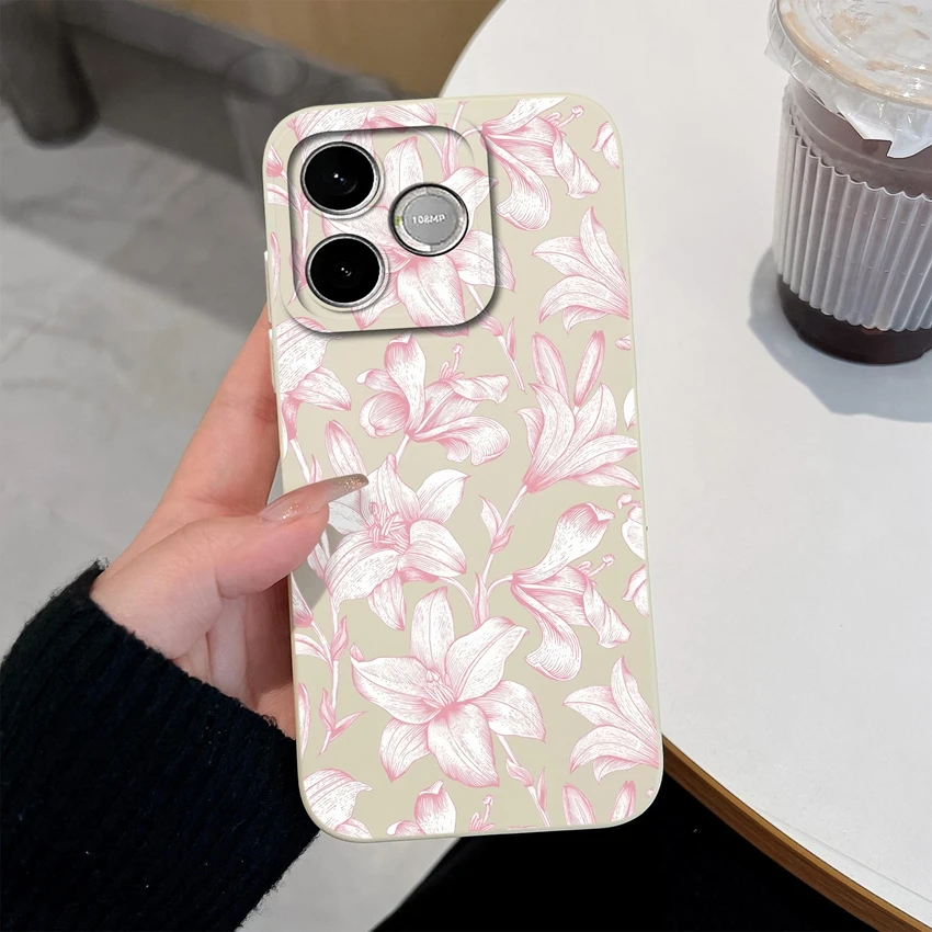 Luxury Bow Print Soft Silicone Anti-Drop Case - Lightweight & Smooth Finish
