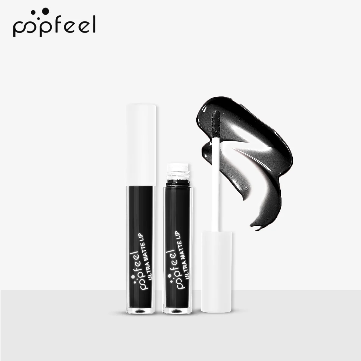 POPFEEL Hallowmas Lip Makeup Kit Black Lip Stick Black Lip Gloss Matte Lip Stick Long Lasting 2
