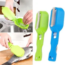  Stainless Steel Fish Scale Planer With Cover Scraper 2-In-1 Planer To Remove Fish Scales Fish Killer Fish Scale Brush 