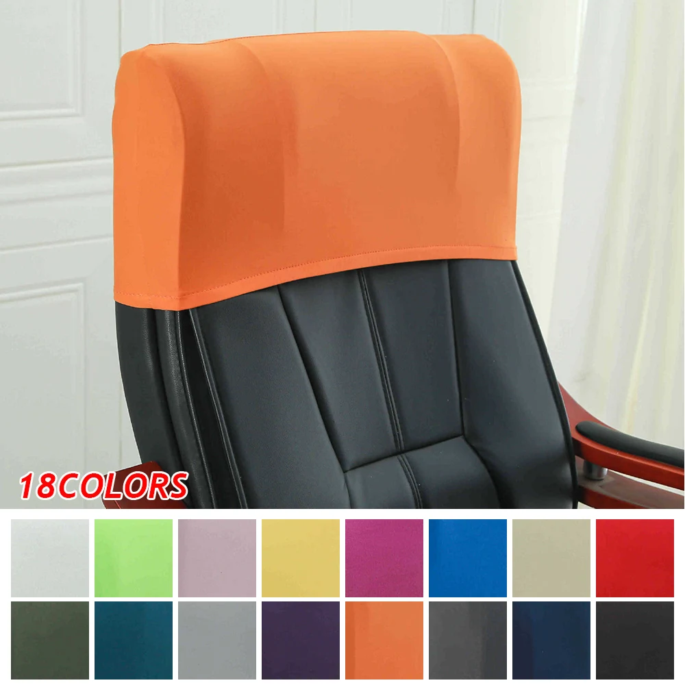 

Solid Color Chair Back Protection Dustproof Backrest Slipcover Elastic Office Chair Backrest Cover Computer Chair Head Cover