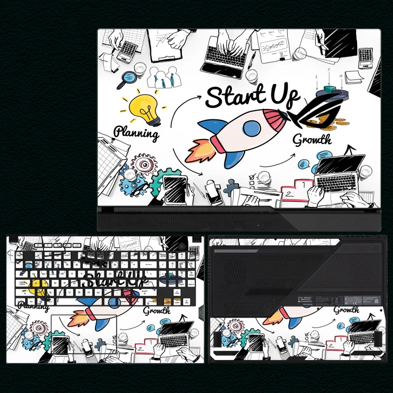 Decals for ASUS ROG Strix Scar 17 () G733P/G17 G713P Vinyl Sticker for ROG Strix G513Q G713Q G513IE Protective Skin for Vinyl Film Sticker,Laptop Sticker