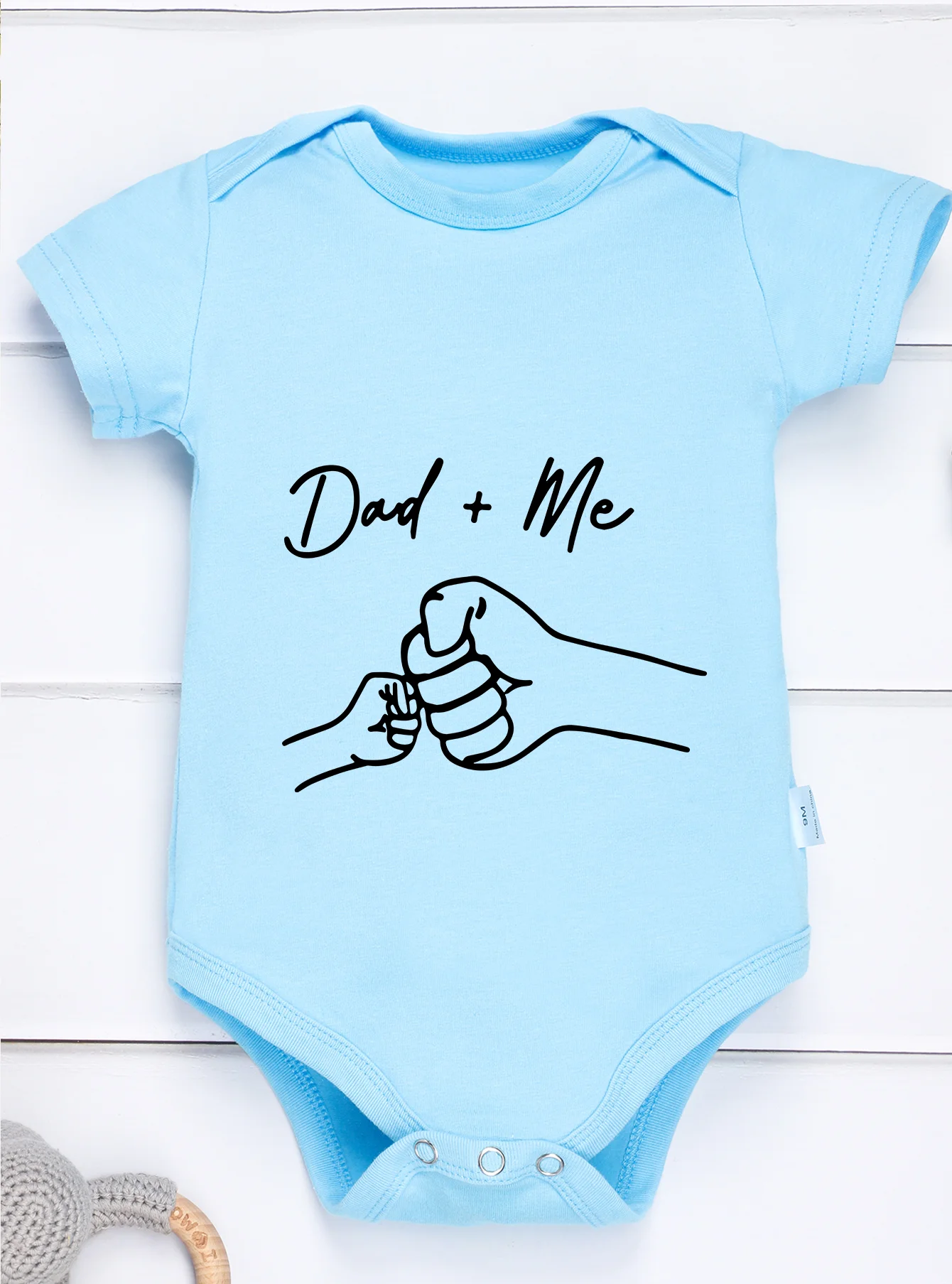 Clothes Rompers Dad and Me Printing Trendy Short Sleeve Bodysuit Newborn Infant Toddler Baby Girl Boy Jumpsuit High Quality 5